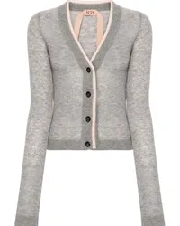 N° 21 Cardigan mit V-Ausschnitt Grau