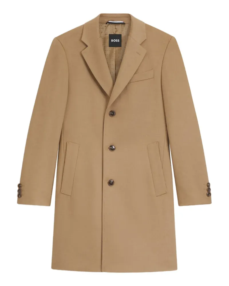 HUGO BOSS slim-fit coat - Nude Nude