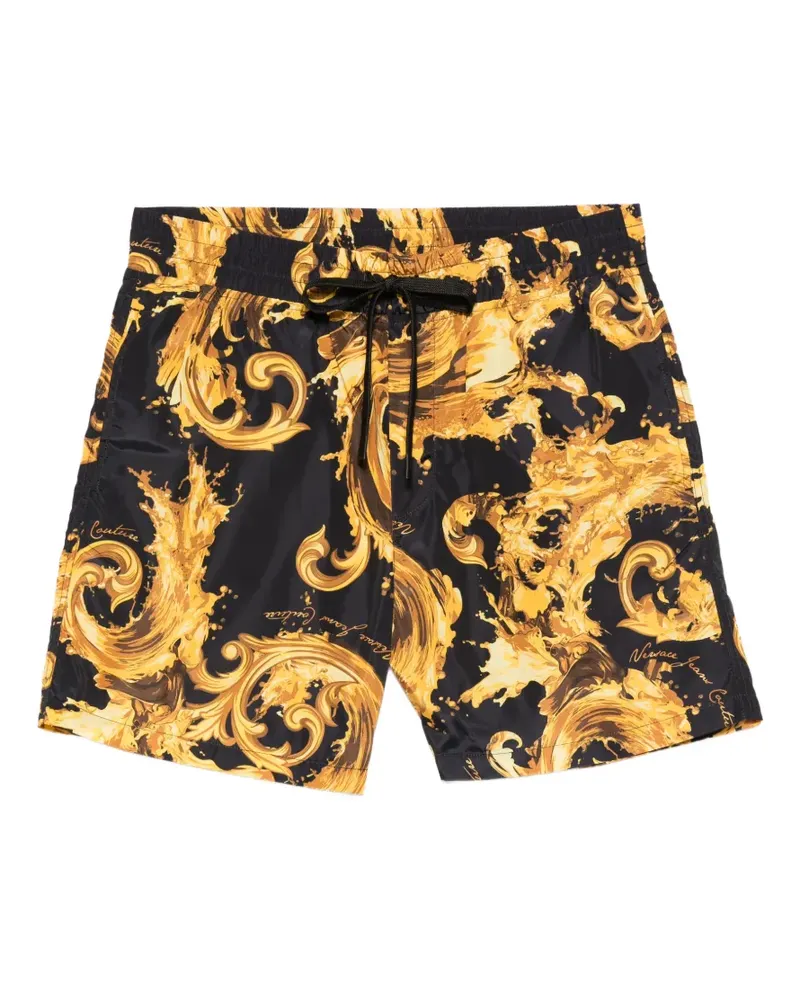 Versace Jeans Badeshorts mit Barock-Print - Schwarz Schwarz