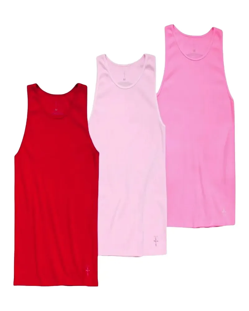Travis Scott logo-print tank tops (set of three) - Rosa Rosa