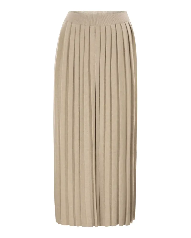 Fabiana Filippi pleated knitted skirt - Nude Nude
