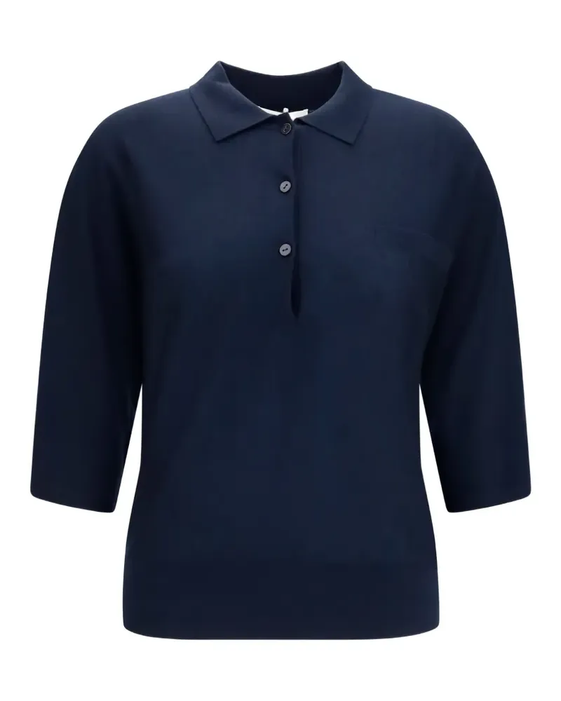 Lisa Yang Norie Pullover mit Viertelärmeln - Blau Blau
