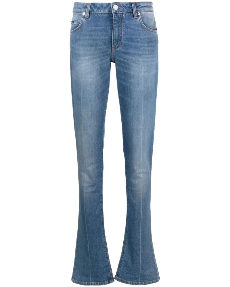 Dolce & Gabbana Halbhohe Schlagjeans - Blau Blau
