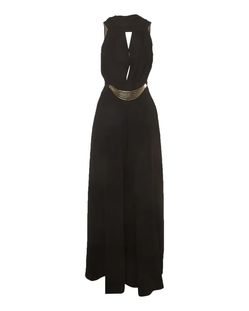Elisabetta Franchi draped wide-leg jumpsuit - Schwarz Schwarz