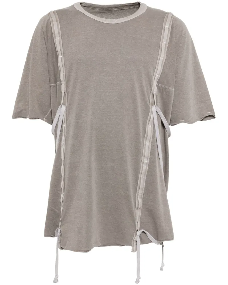Boris Bidjan Saberi T-Shirt mit Einsätzen - Grau Grau
