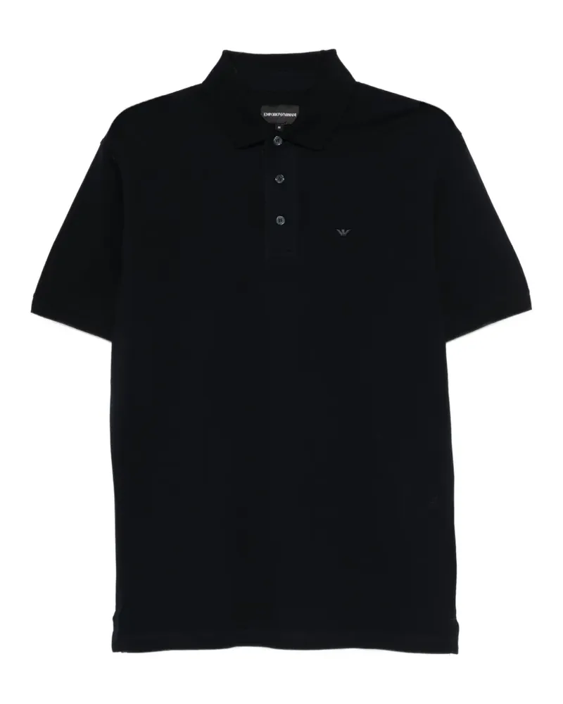 Emporio Armani logo-detail polo shirt - Schwarz Schwarz