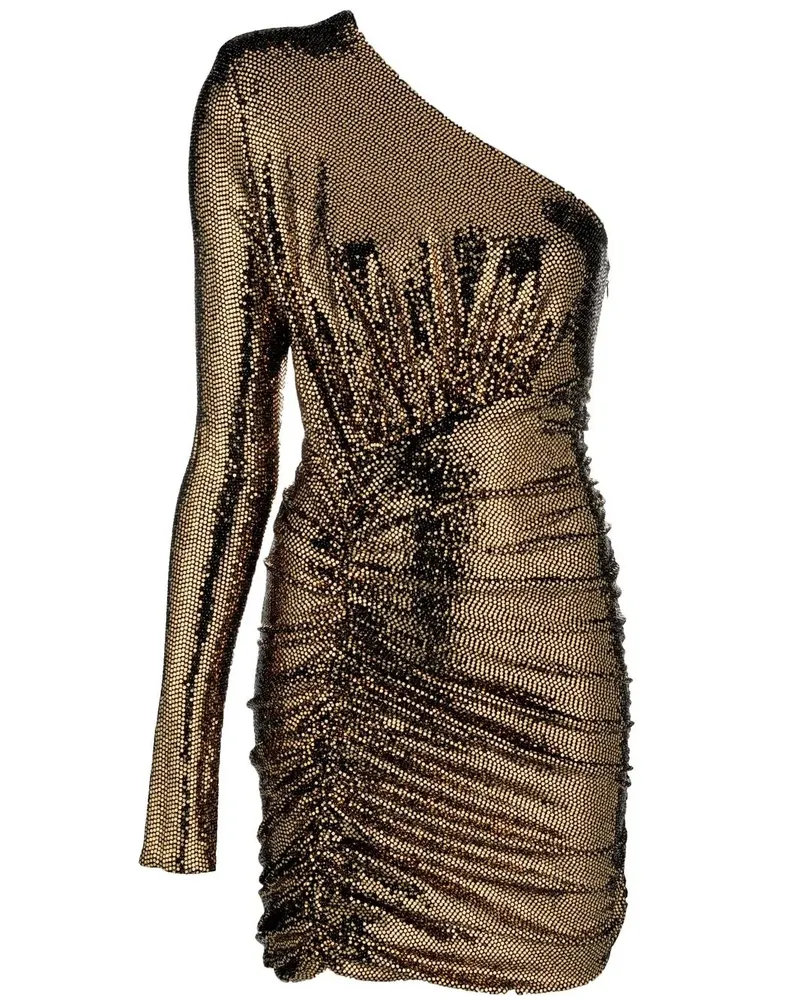 Alexandre Vauthier Gerafftes Kleid mit Pailletten - Gold Gold