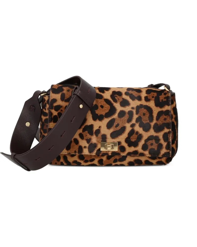 Anya Hindmarch Schultertasche mit Leoparden-Print - Braun Braun