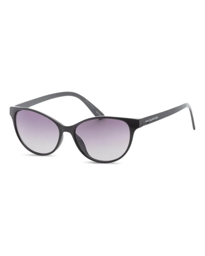 Calvin Klein Cat-Eye-Sonnenbrille mit Logo-Print - Schwarz Schwarz