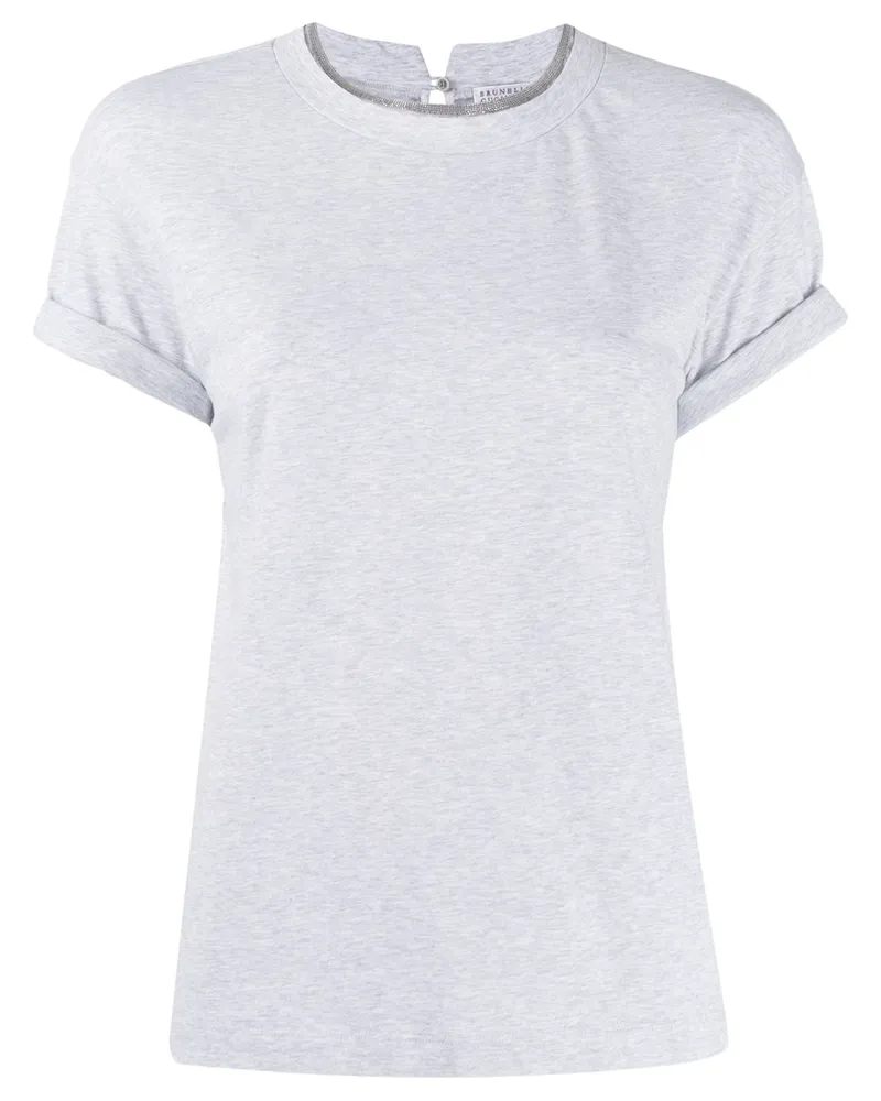 Brunello Cucinelli T-Shirt mit rundem Ausschnitt - Grau Grau