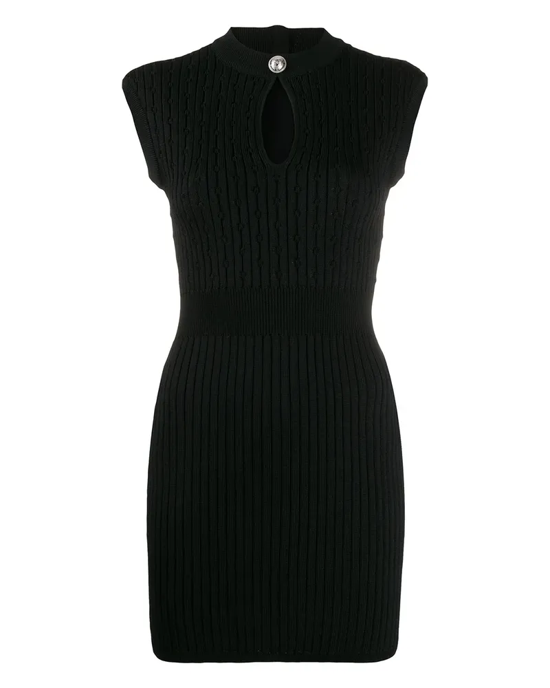 Balmain Schmales Strickkleid - Schwarz Schwarz