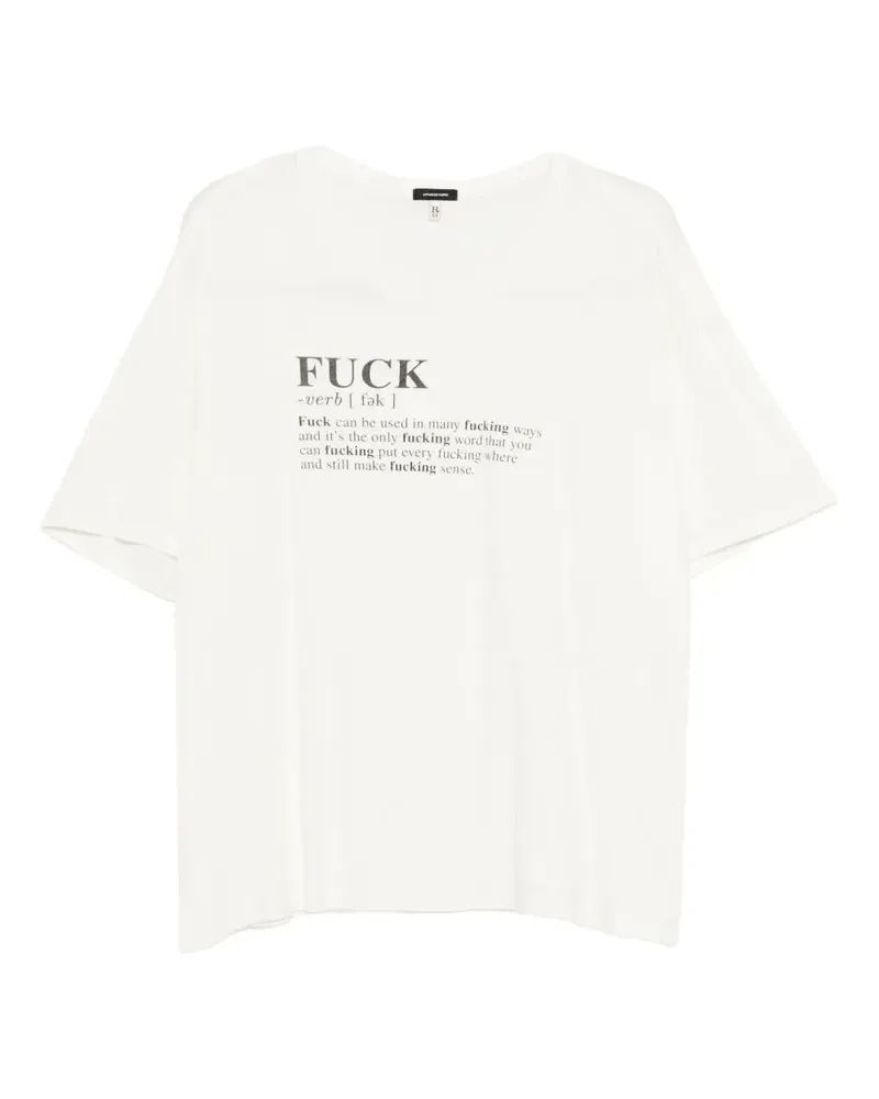 R13 T-Shirt mit Definition-Print - Nude Nude