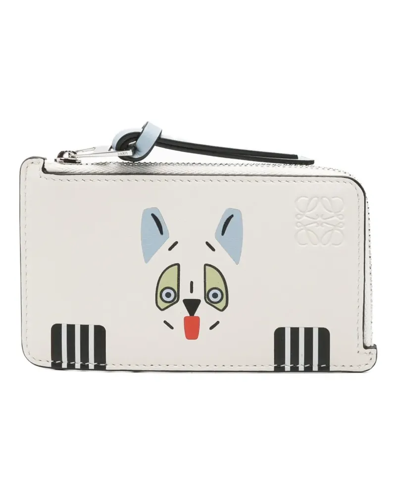 Loewe cat-print cardholder - Nude Nude