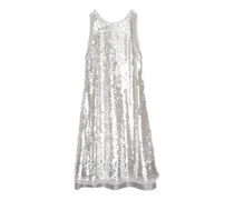 Midikleid mit Pailletten - Weiß