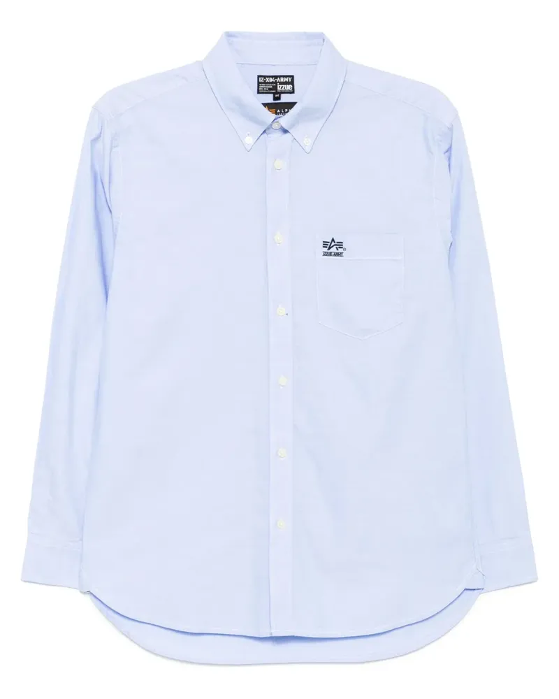 Izzue Hemd mit Logo-Stickerei - Blau Blau