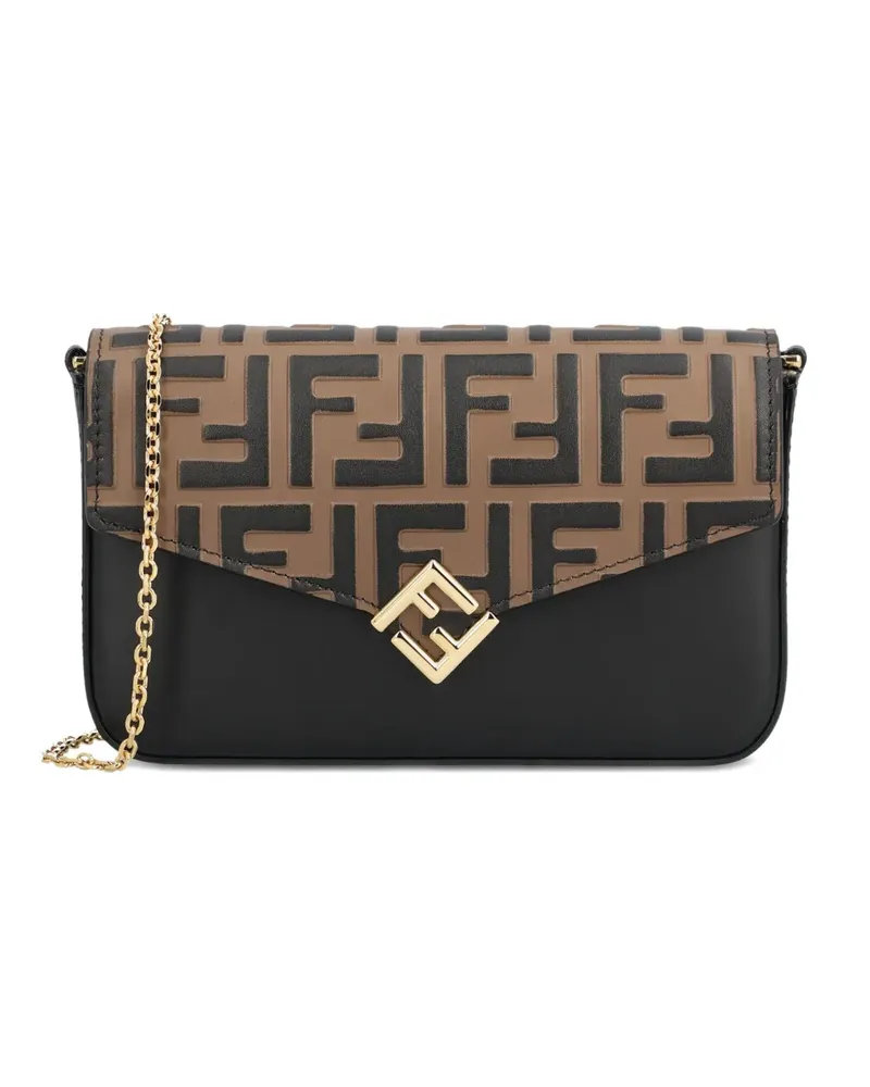 Fendi Portemonnaie mit FF-Monogramm - Schwarz Schwarz