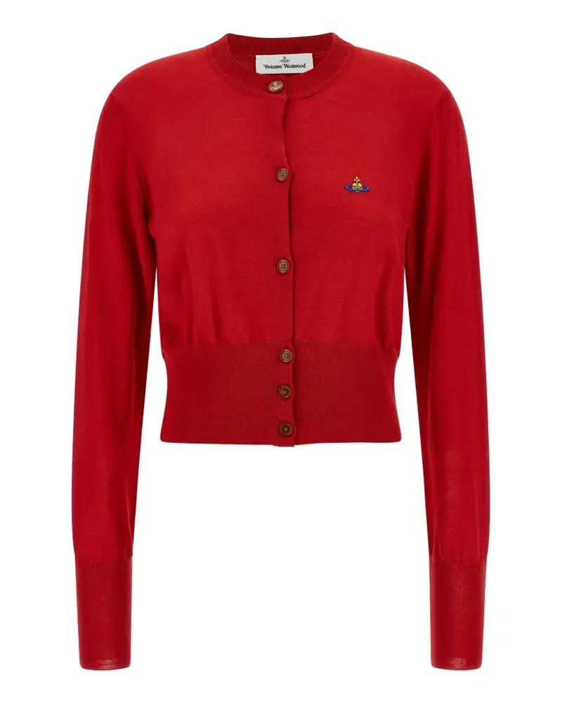 Vivienne Westwood orb-logo cropped cardigan - Rot Rot