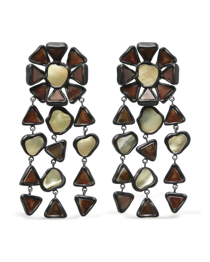 Tory Burch Curiosity Chandelier Ohrringe - Schwarz Schwarz