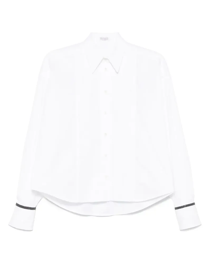 Brunello Cucinelli Hemd mit Biesendetail - Weiß Weiß
