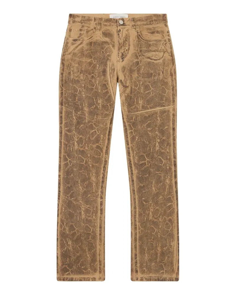 Alberta Ferretti Strukturierte Straight-Leg-Hose - Braun Braun