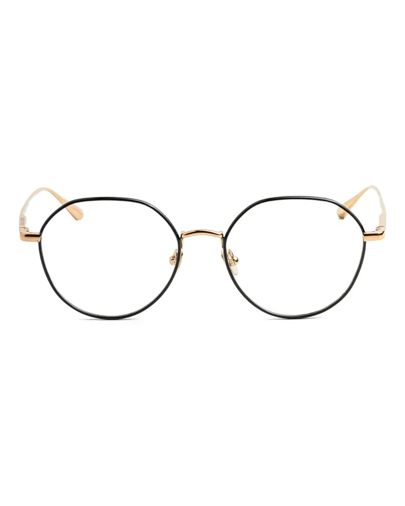Linda Farrow Brille mit rundem Gestell - Schwarz Schwarz