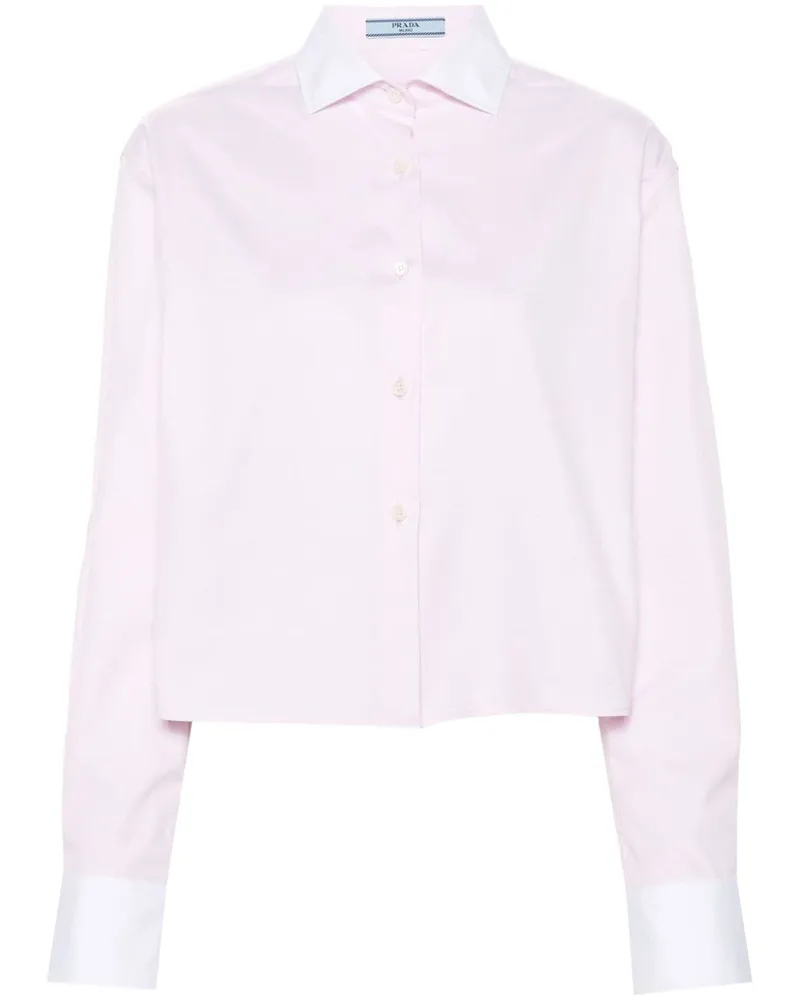 Prada Hemd mit Logo-Stickerei - Rosa Rosa