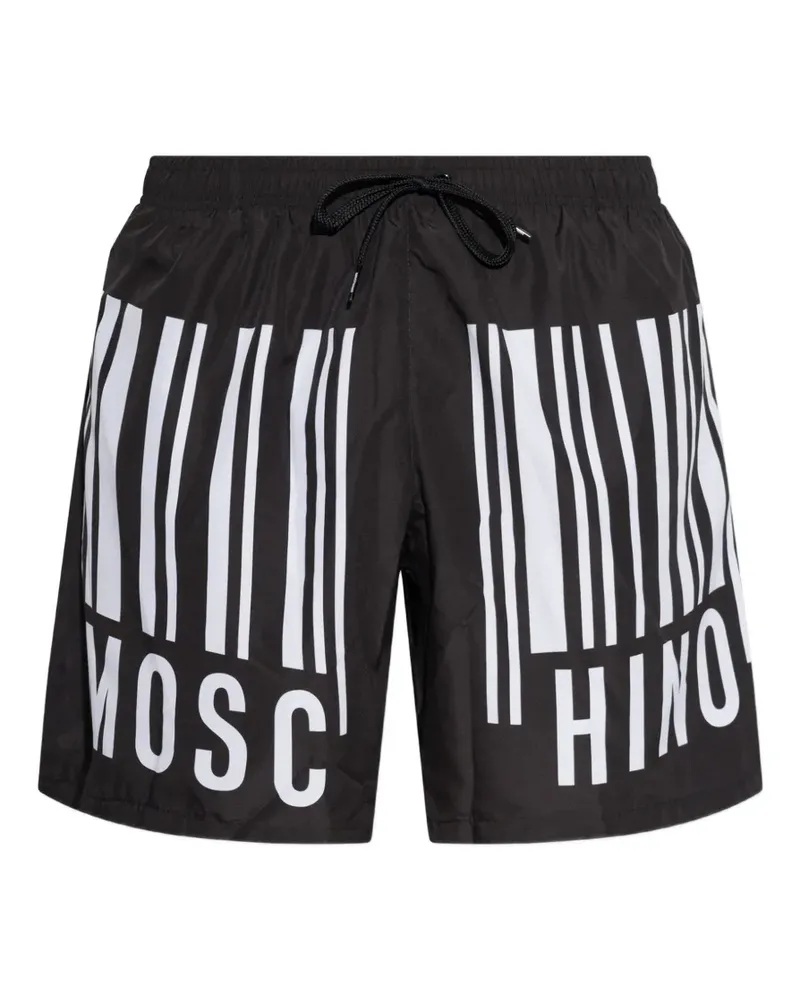 Moschino barcode logo-print swim shorts - Schwarz Schwarz