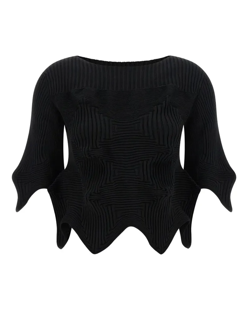 Issey Miyake Linkage ribbed-knit top - Schwarz Schwarz