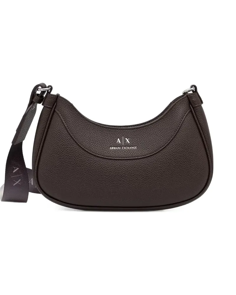 Armani Exchange Schultertasche mit Logo-Print - Braun Braun