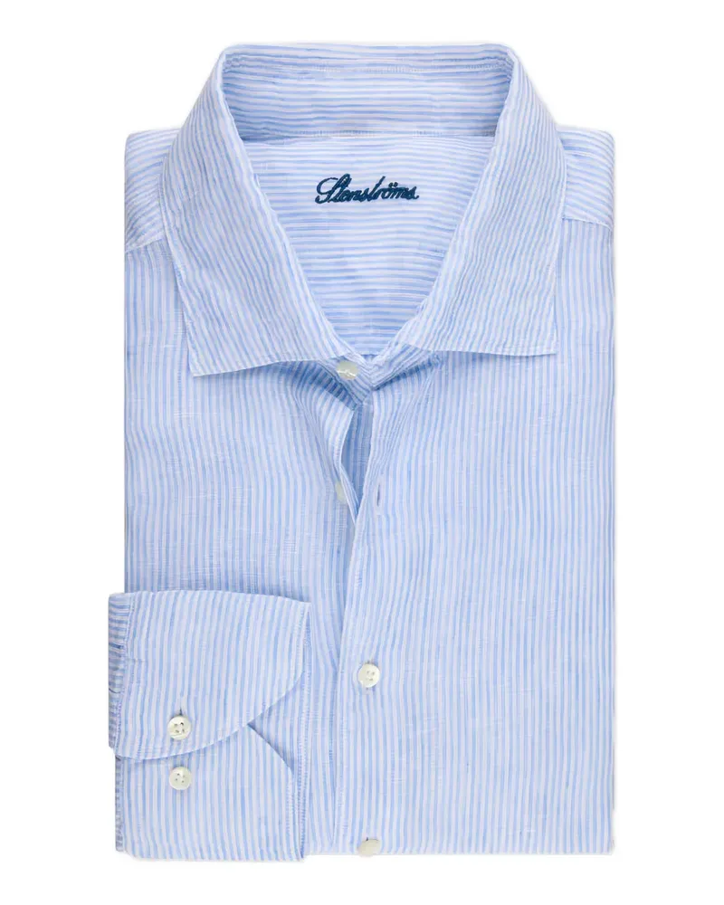 Stenströms striped linen shirt - Blau Blau