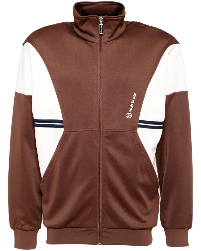 Sergio Tacchini Bestickte Sportjacke - Braun Braun