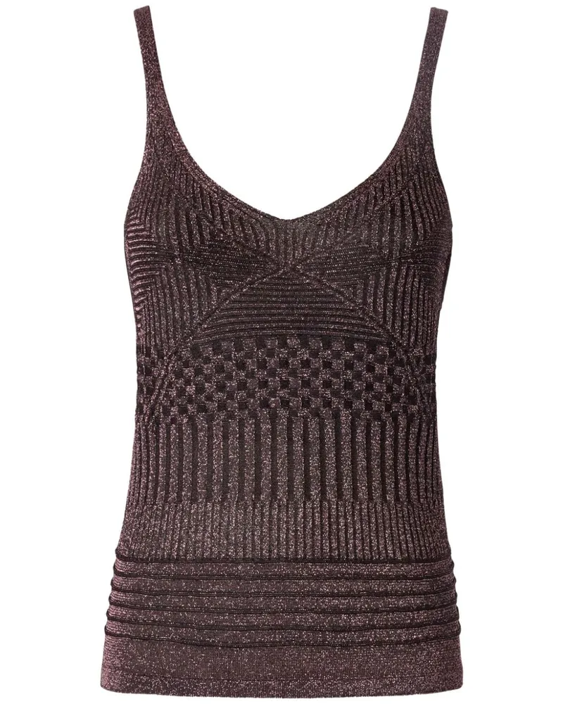 Missoni Stricktop in Metallic-Optik Schwarz