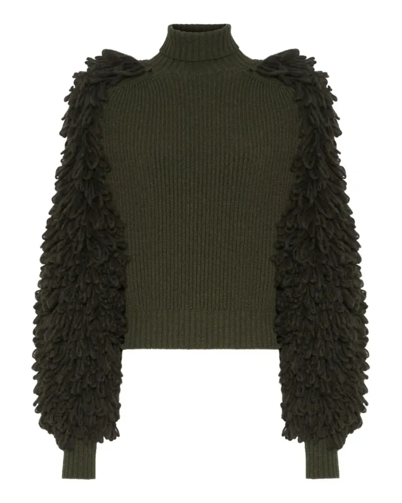 Jean Paul Gaultier The Bouclette Pullover mit Stehkragen - Grün Grün