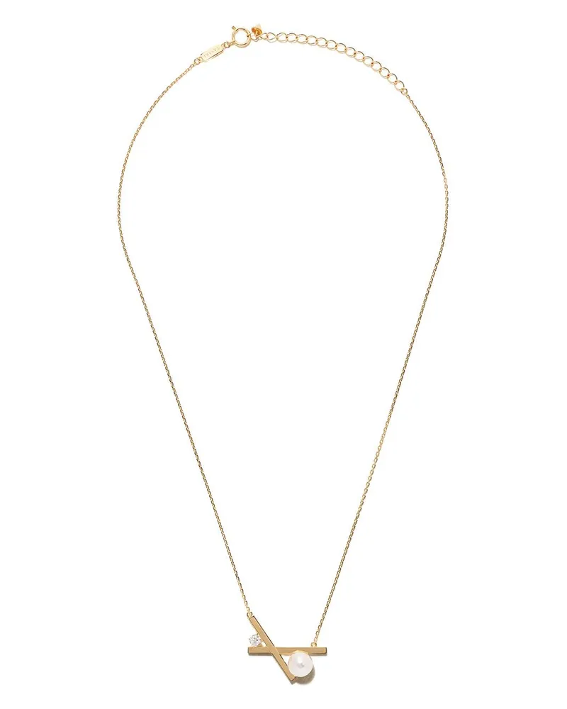 TASAKI 18kt Gelbgoldhalskette mit Diamanten Gold