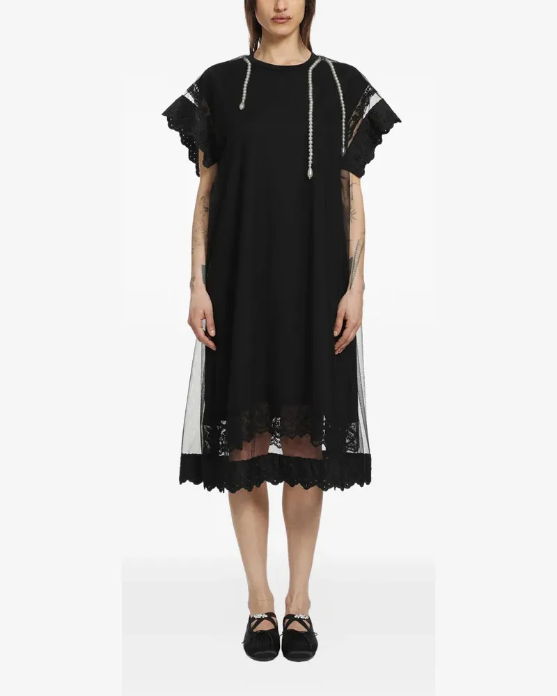 Simone Rocha layered laced dress - Schwarz Schwarz