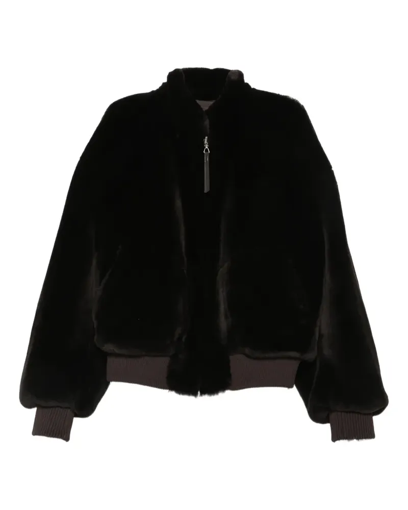 UTZON Bomberjacke aus Shearling - Braun Braun