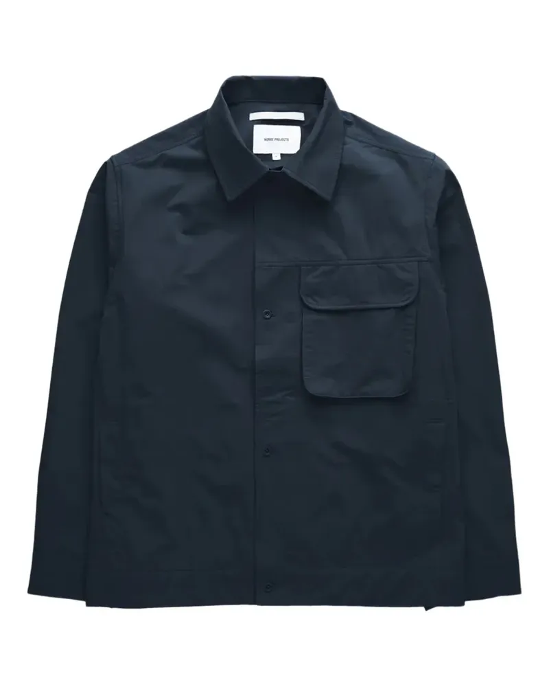 Norse Projects chest-pocket long-sleeve shirt - Blau Blau