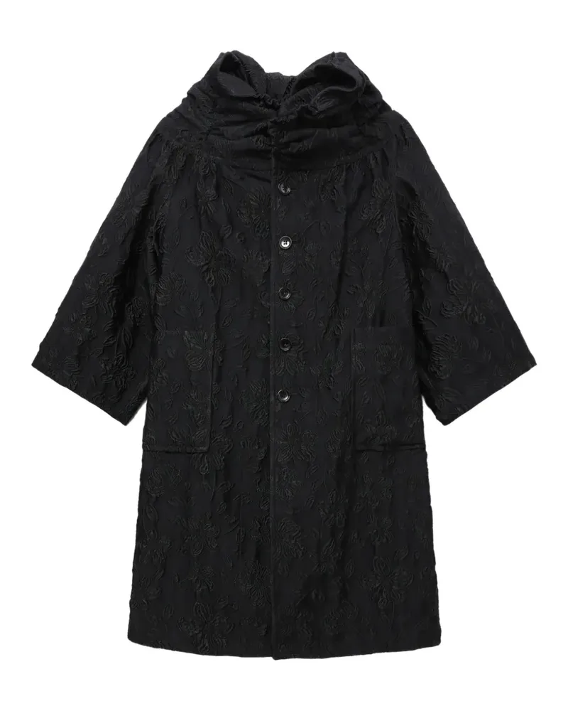 Comme des Garçons hooded bow coat - Schwarz Schwarz