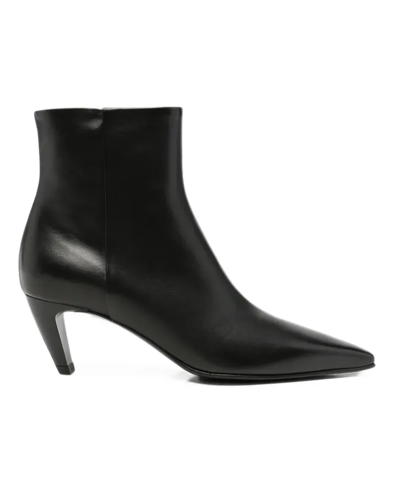 Premiata pointed-toe leather ankle boots - Schwarz Schwarz