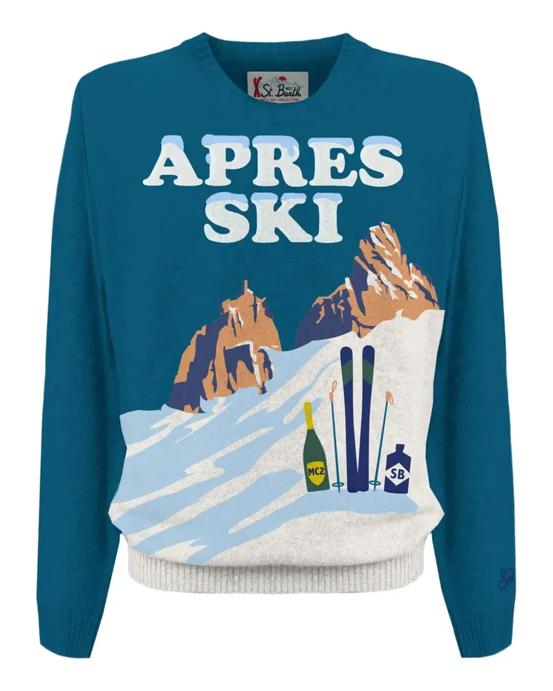 MC2 Saint Barth Pullover mit Heron-Print - Blau Blau