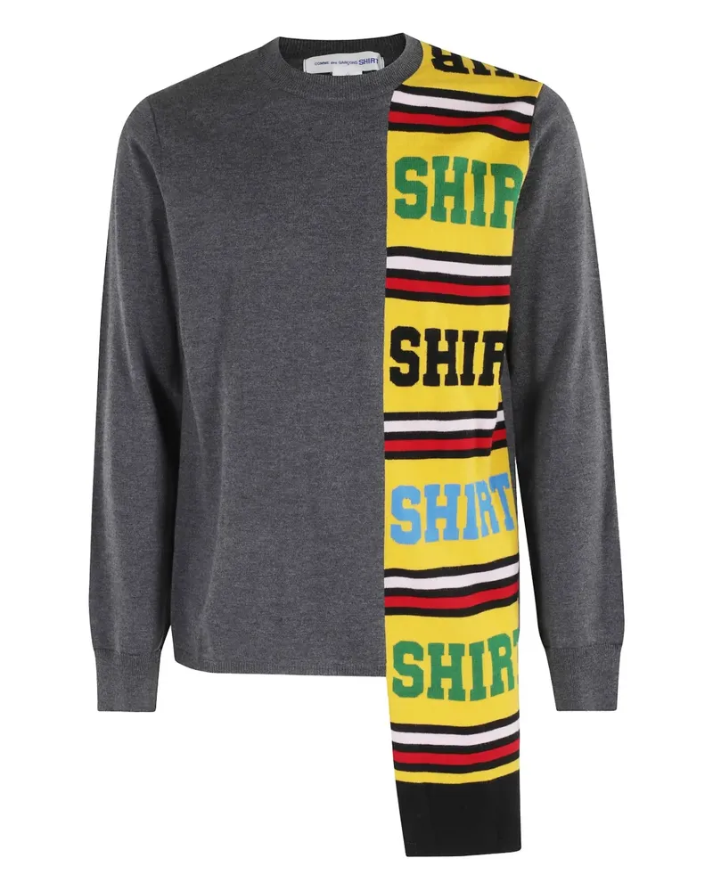 Comme des Garçons Pullover mit gestreiften Einsätzen - Grau Grau