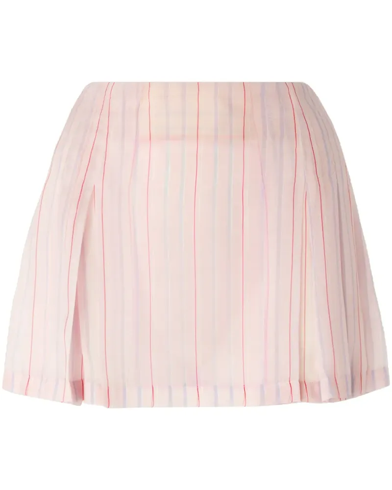 Genny Semi-transparenter Minirock - Rosa Rosa