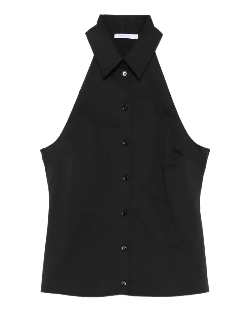 Patrizia Pepe button halterneck top - Schwarz Schwarz