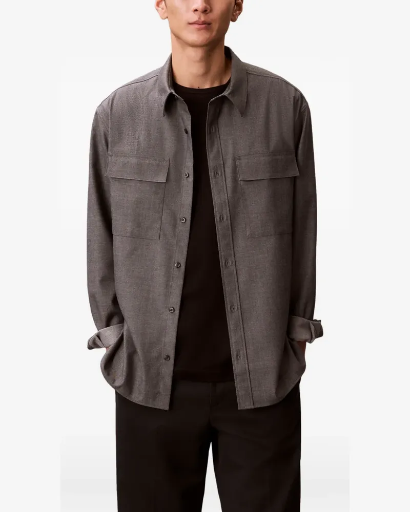 Calvin Klein buttoned chest-pockets shirt - Grau Grau
