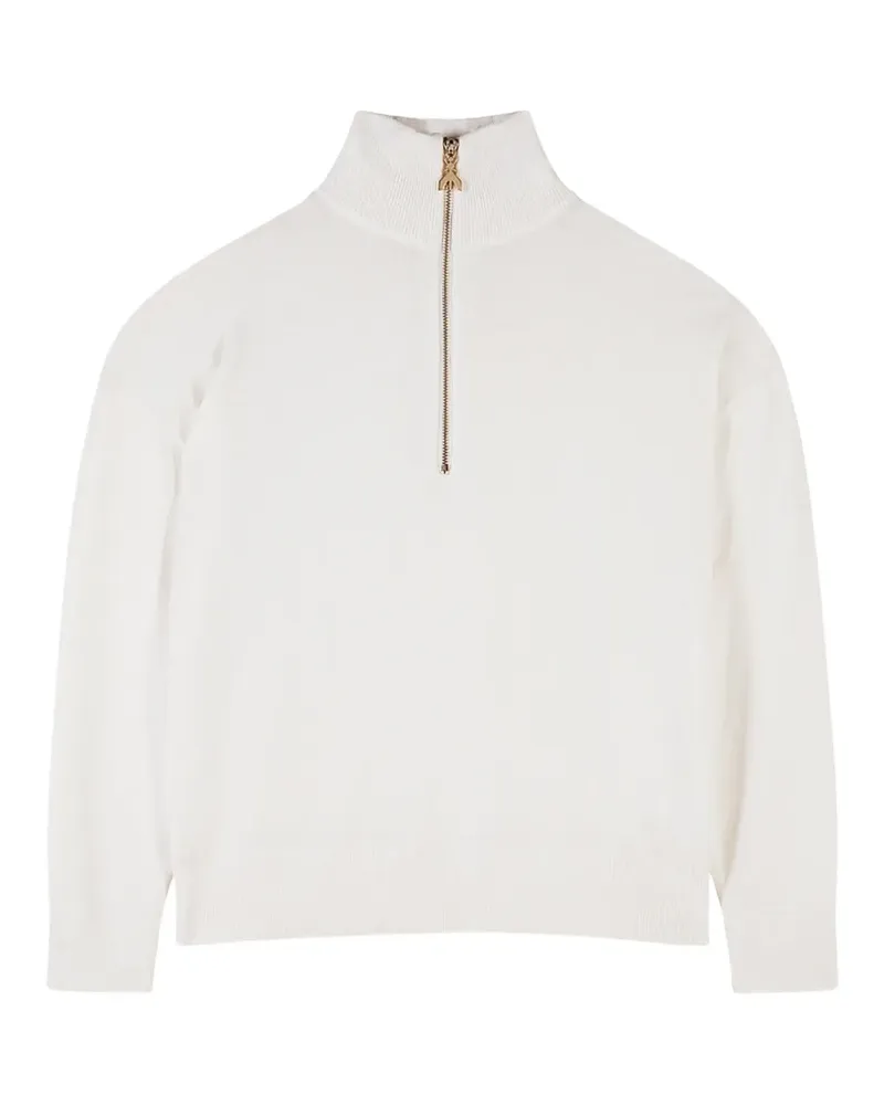 Patrizia Pepe quarter-zip turtleneck sweater - Weiß Weiß