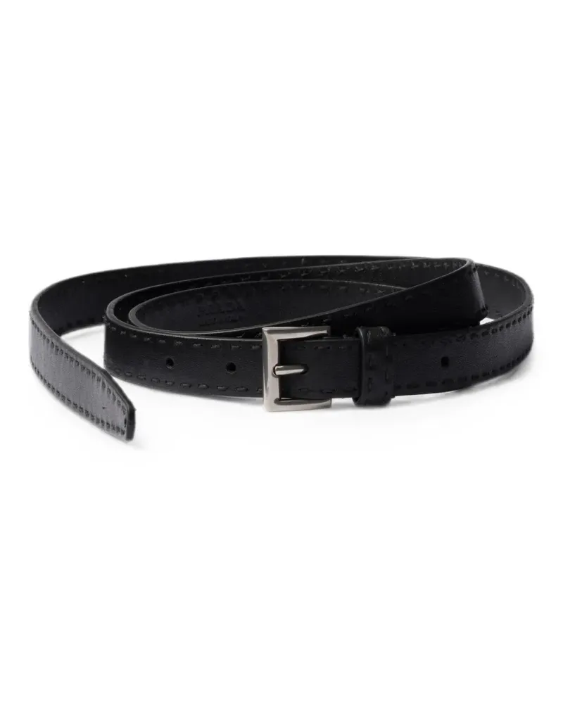 Prada Antiqued leather belt - Schwarz Schwarz