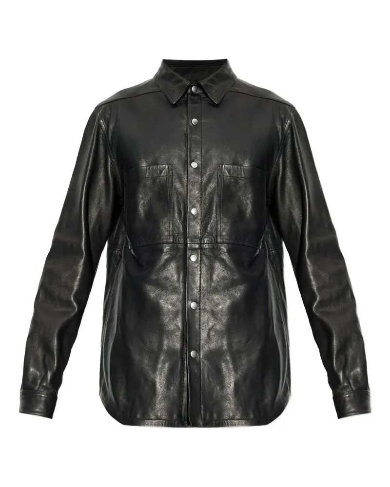 Rick Owens Hemd mit Klappentasche - Schwarz Schwarz