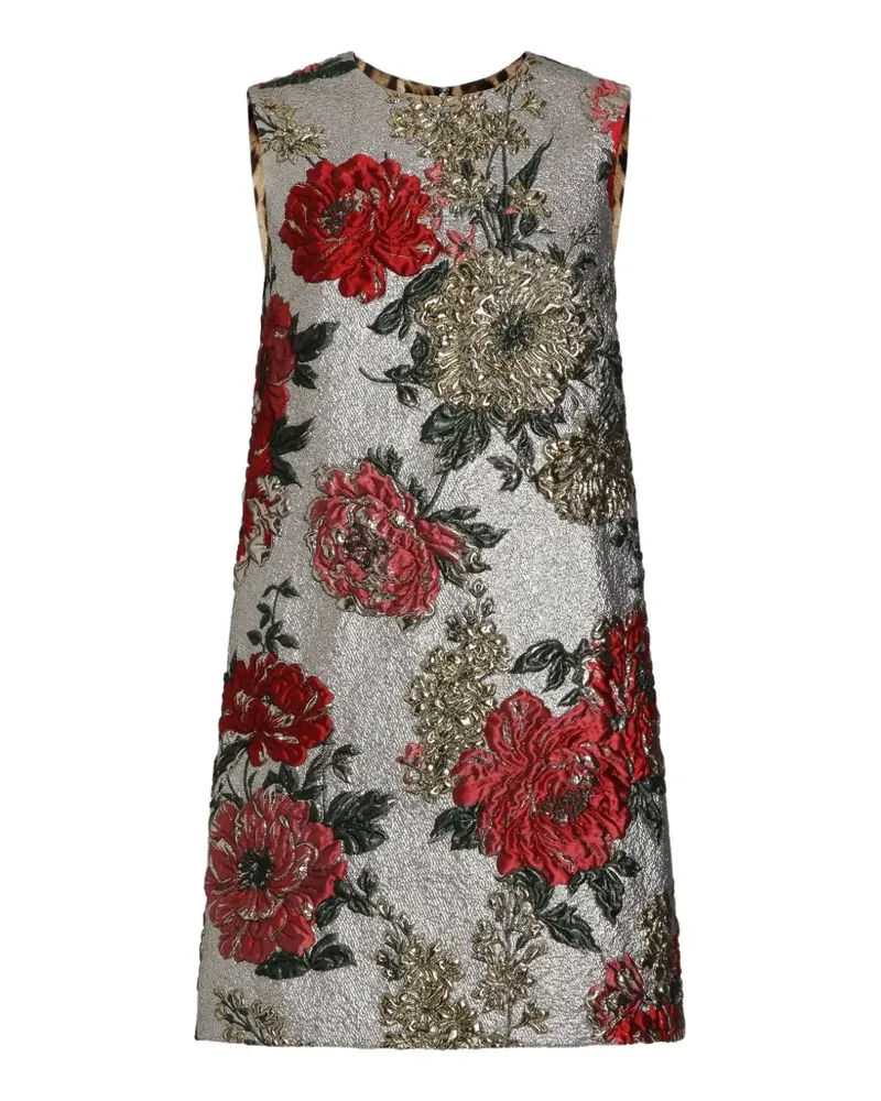 Dolce & Gabbana floral jacquard dress - Grau Grau