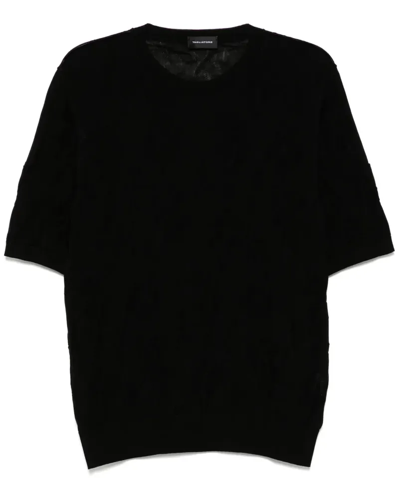 Tagliatore Gestricktes T-Shirt - Schwarz Schwarz