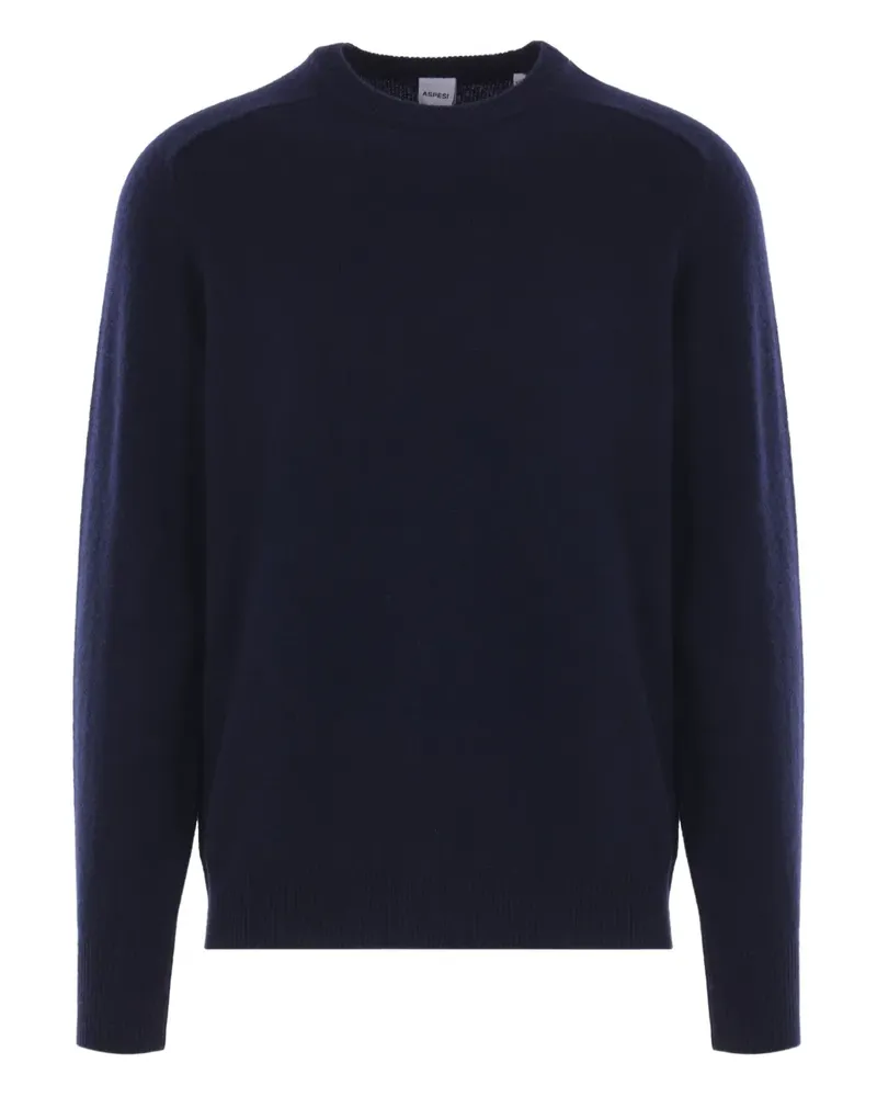 ASPESI Klassischer Kaschmirpullover - Blau Blau